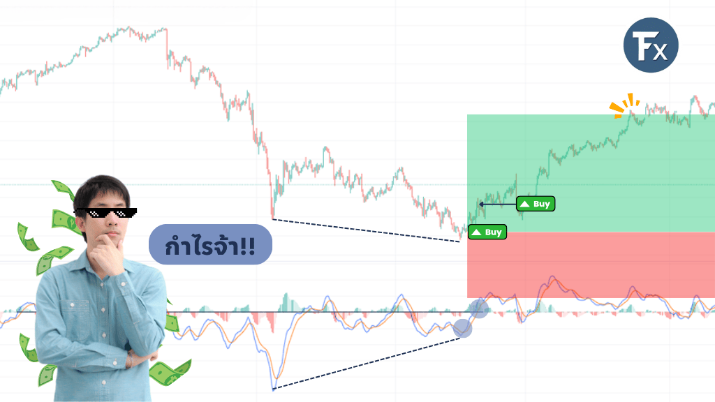 ผลลัพธ์การเทรดทำกำไรจากสัญญาณ MACD