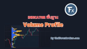 รูปที่ 1 ตัวอย่างการแสดงผลของ Volume profile บนแพลตฟอร์ม Trading View