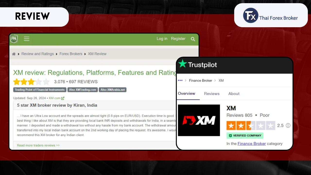 รีวิวและคะแนนจากเทรดเดอร์ทั่วโลกจาก ForexPeaceArmy และ Trustpilot
