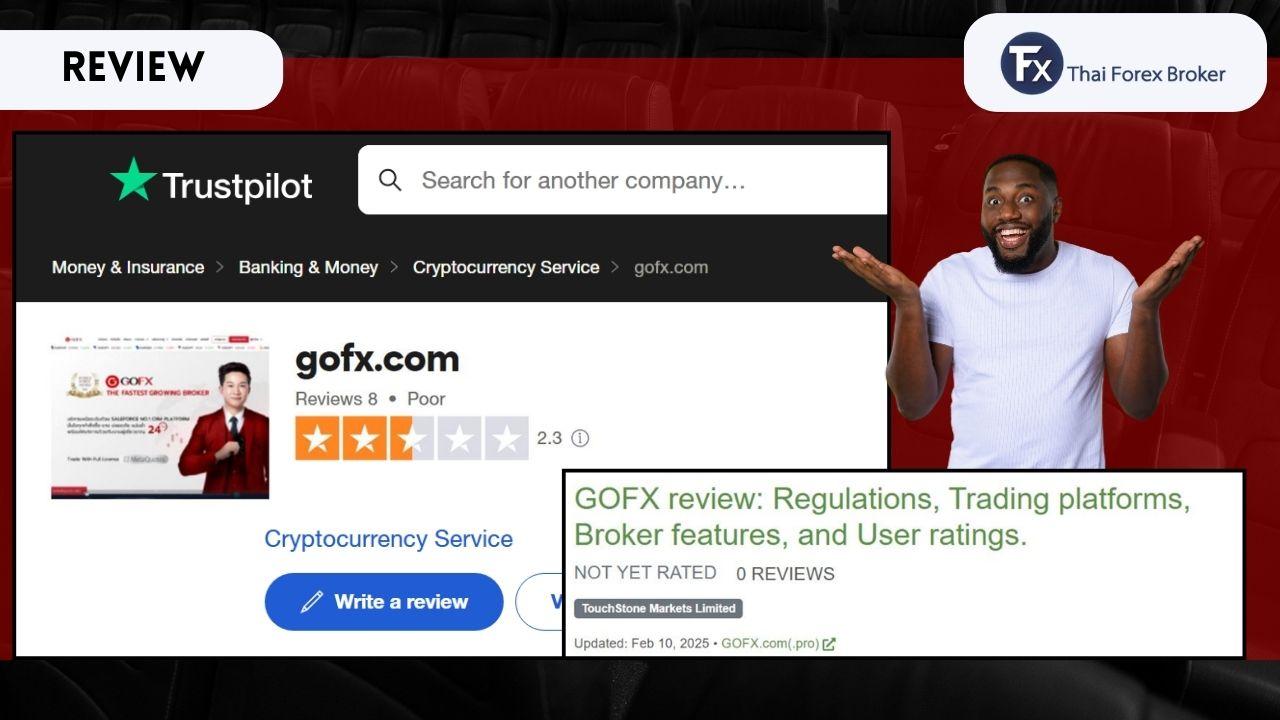 รีวิว Gofx จากผู้ใช้งานบน Trustpilot และ Forex Peace Army