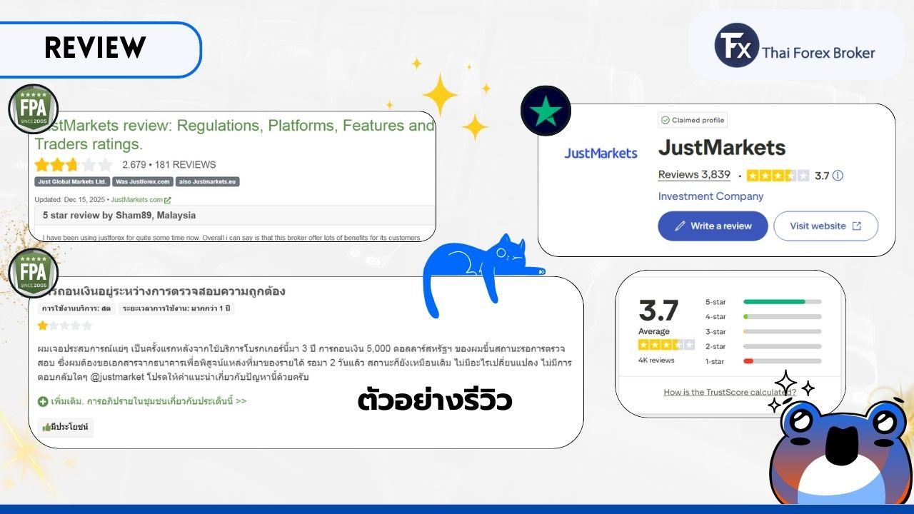 รีวิวจากผู้ใช้งานจริงบน Trustpilot และ FPA